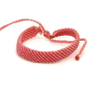 Pura Vida Pink Wide Braid Bracelet